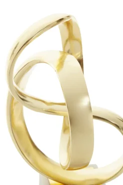 Statues & Sculptures Table Top|Abstract^Spiral Symphony 34cm Gold Metal Indoor Sculpture