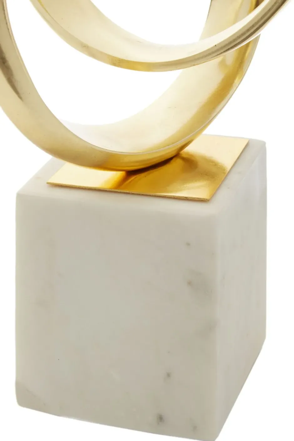 Statues & Sculptures Table Top|Abstract^Spiral Symphony 34cm Gold Metal Indoor Sculpture
