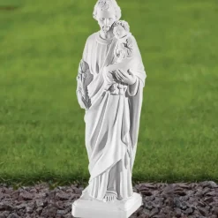 Statues & Sculptures St Joseph^St. Joseph 46cm Marble Resin Garden Statue