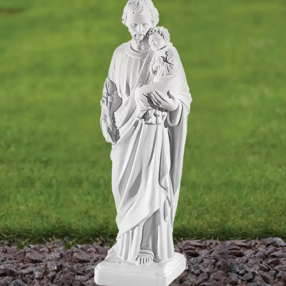 Statues & Sculptures St Joseph^St. Joseph 30cm Marble Resin Garden Statue