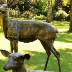 Statues & Sculptures Stags & Deers^Stag Doe & Fawn Collection Bronze Metal Garden Statues