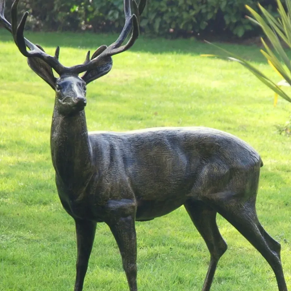 Statues & Sculptures Stags & Deers^Stag Doe & Fawn Collection Bronze Metal Garden Statues