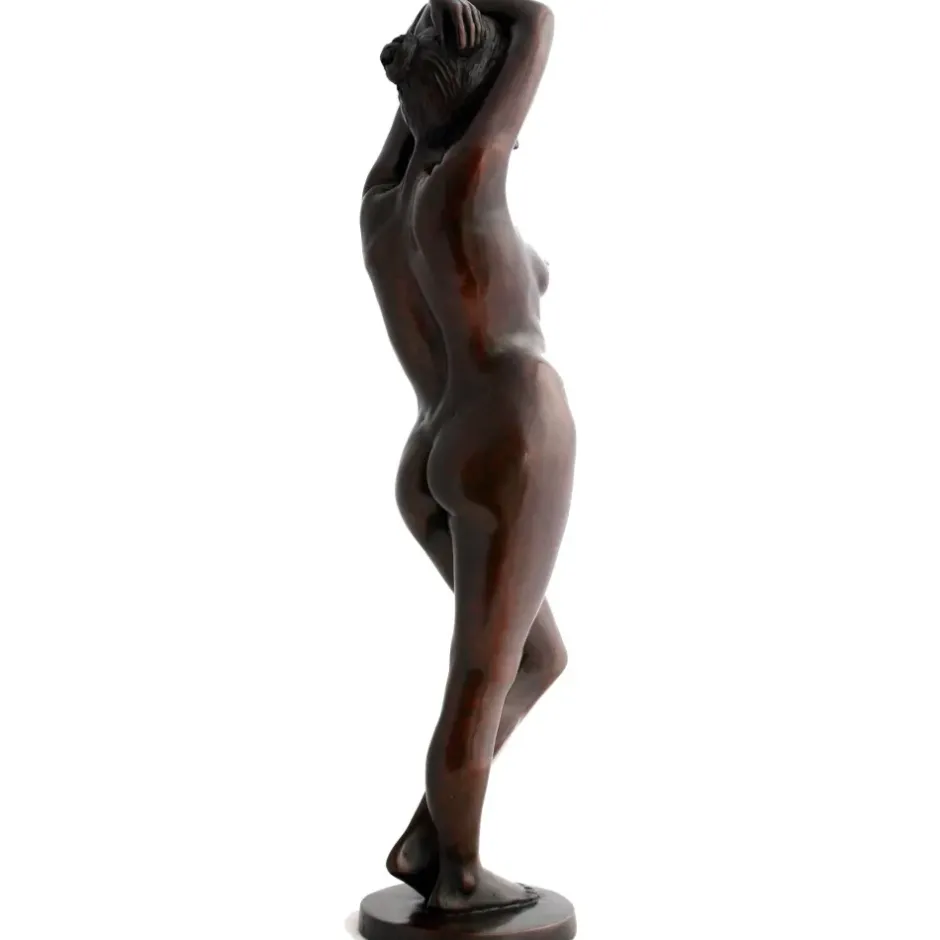 Statues & Sculptures Figurative|Table Top^Standing Woman Bronze Indoor Sculpture