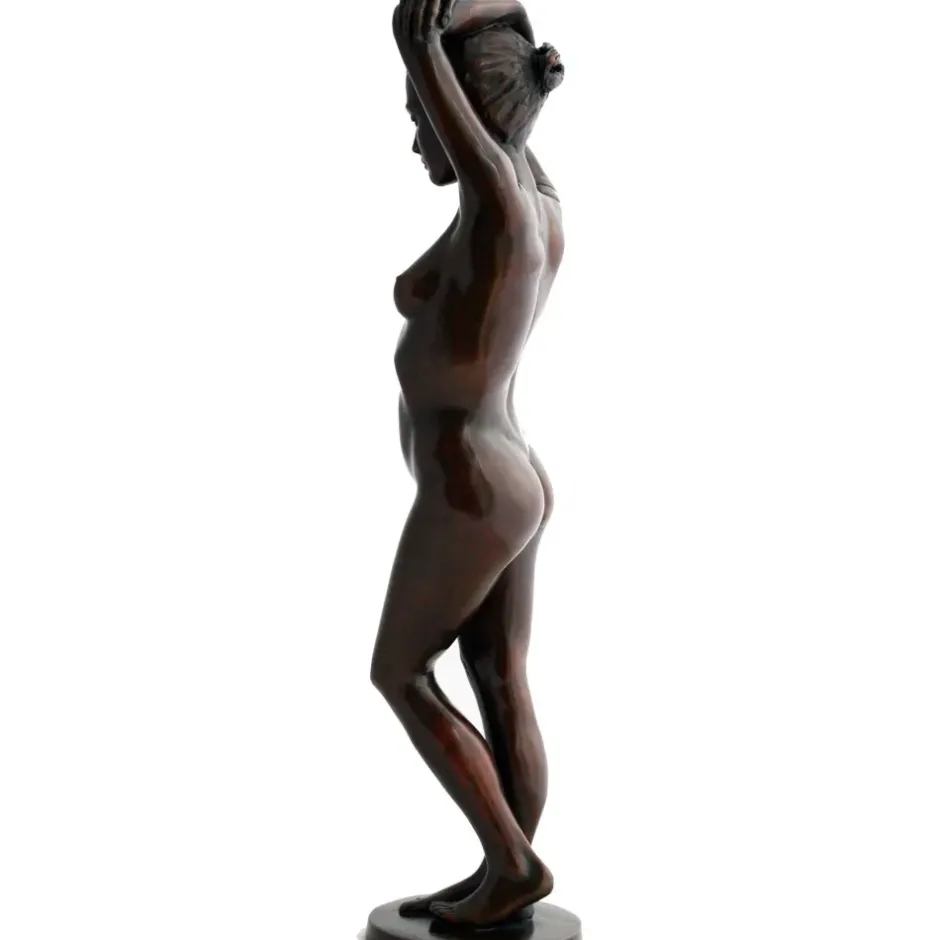 Statues & Sculptures Figurative|Table Top^Standing Woman Bronze Indoor Sculpture