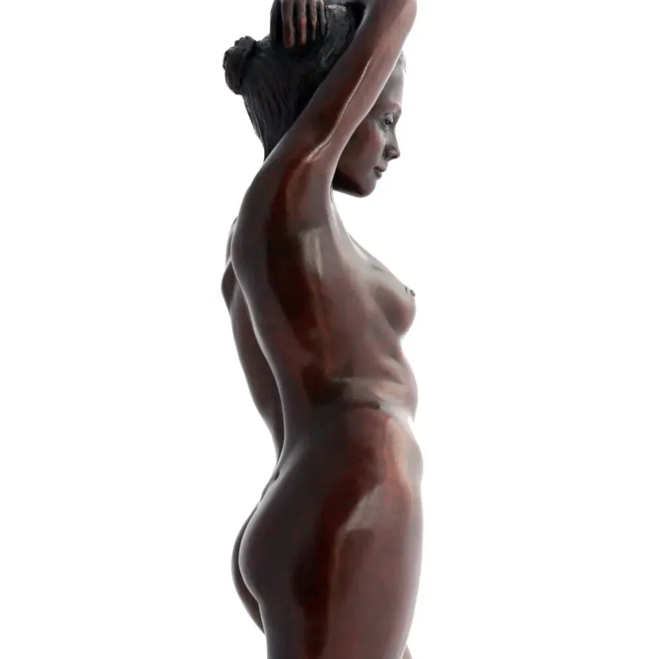 Statues & Sculptures Figurative|Table Top^Standing Woman Bronze Indoor Sculpture