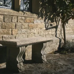 Statues & Sculptures Stone Benches^Straight Ivy Stone Garden Bench