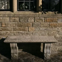 Statues & Sculptures Stone Benches^Straight Plain Stone Garden Bench
