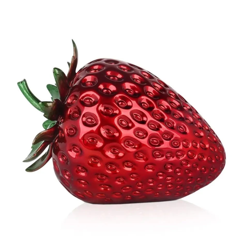 Statues & Sculptures Table Top|Contemporary^Strawberry Pop 31cm Red Resin Indoor Sculpture