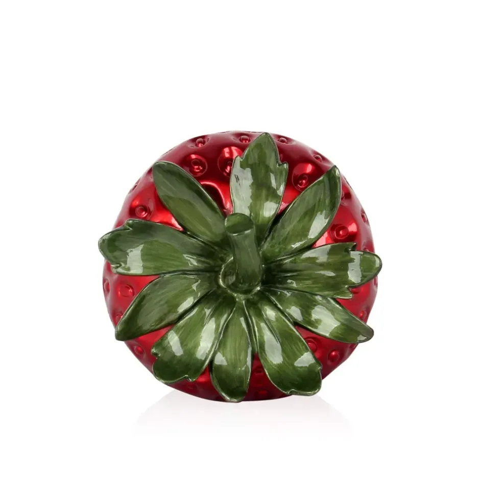 Statues & Sculptures Table Top|Contemporary^Strawberry Pop 24cm Red Resin Indoor Sculpture