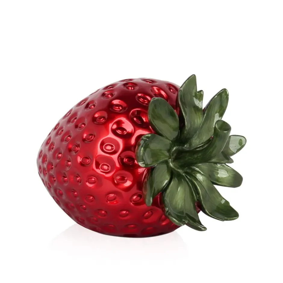 Statues & Sculptures Table Top|Contemporary^Strawberry Pop 24cm Red Resin Indoor Sculpture