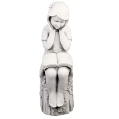 Statues & Sculptures Children^Summer Reading Girl 86cm Stone Resin Garden Statue