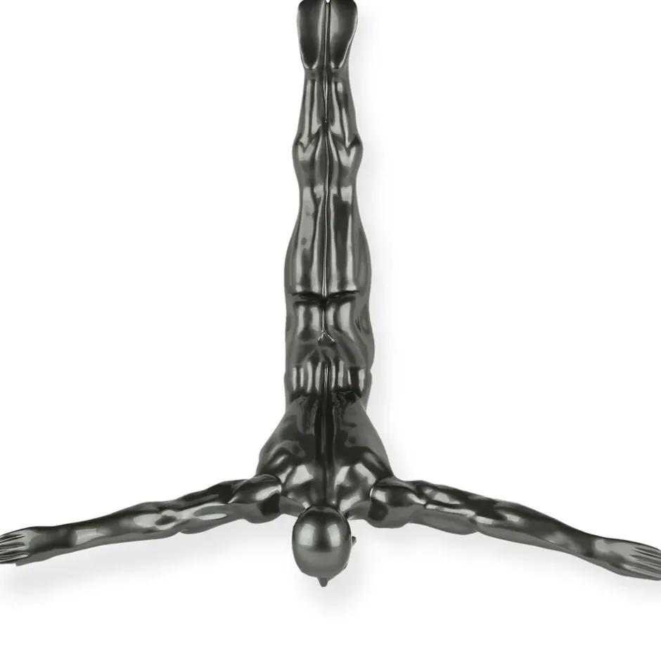 Statues & Sculptures Figurative|Wall Art^The Diver 55cm Anthracite Resin Wall Sculpture