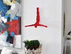 Statues & Sculptures Figurative|Wall Art^The Diver 55cm Red Resin Wall Sculpture