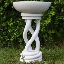 Statues & Sculptures Bird Baths^Thirlmere Modern Marble Resin Garden Birdbath