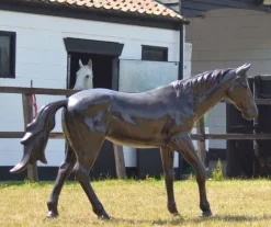 Statues & Sculptures Horses^Thoroughbred Horse Life-Size Bronze Metal Garden Statue