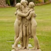 Statues & Sculptures Greek^Three Graces Bathstone Stone Garden Statue
