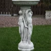 Statues & Sculptures Bird Baths^Three Graces Stone Garden Bird Bath