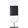 Statues & Sculptures Table Top|Abstract^Tic-Tac 60cm Black & White Wood Indoor Sculpture