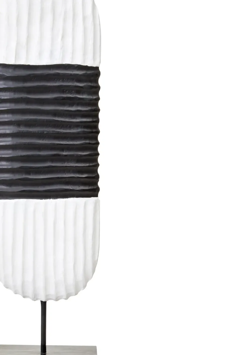 Statues & Sculptures Table Top|Abstract^Tic-Tac 60cm Black & White Wood Indoor Sculpture