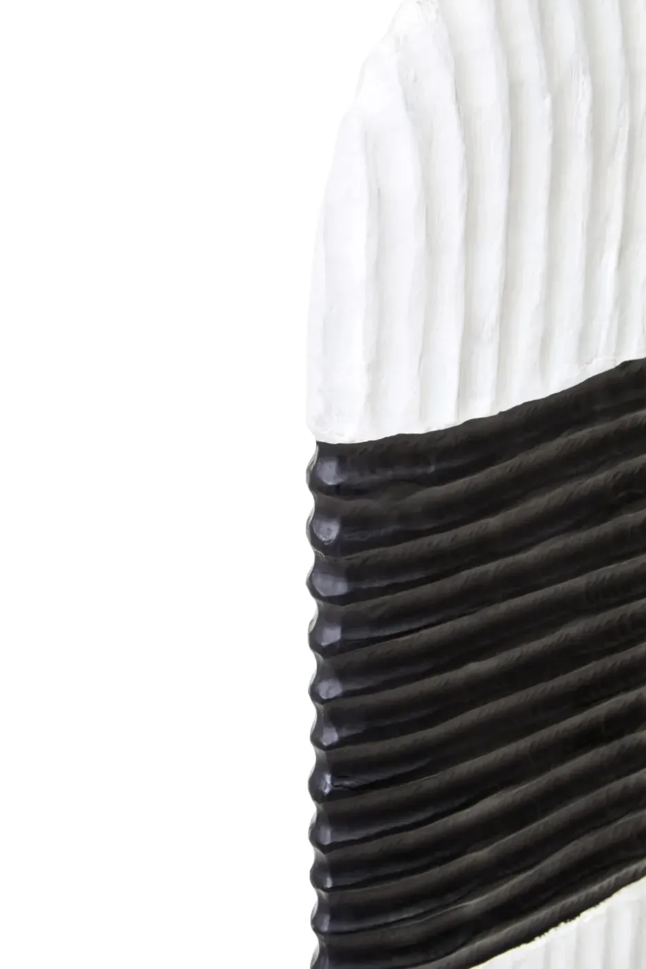 Statues & Sculptures Table Top|Abstract^Tic-Tac 60cm Black & White Wood Indoor Sculpture