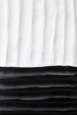 Statues & Sculptures Table Top|Abstract^Tic-Tac 60cm Black & White Wood Indoor Sculpture