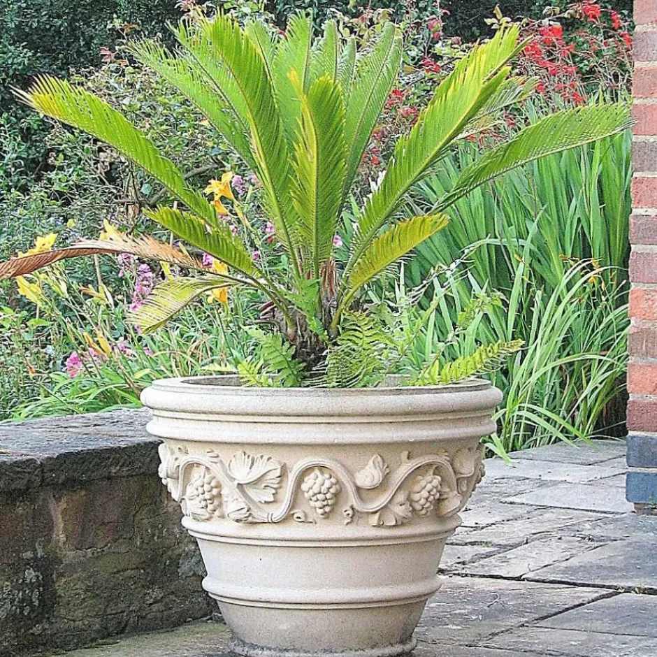 Statues & Sculptures Large|Round^Tivoli Vase Stone Garden Planter