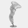 Statues & Sculptures Floor Standing|Abstract^Tornado 152cm Silver Metal Garden Sculpture