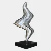 Statues & Sculptures Giant|Floor Standing^Tornado 195cm Silver Metal Garden Sculpture v2