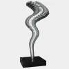 Statues & Sculptures Giant|Floor Standing^Tornado 197cm Silver Metal Garden Sculpture v3