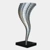 Statues & Sculptures Floor Standing|Abstract^Tornado 163cm Silver Metal Garden Sculpture v1