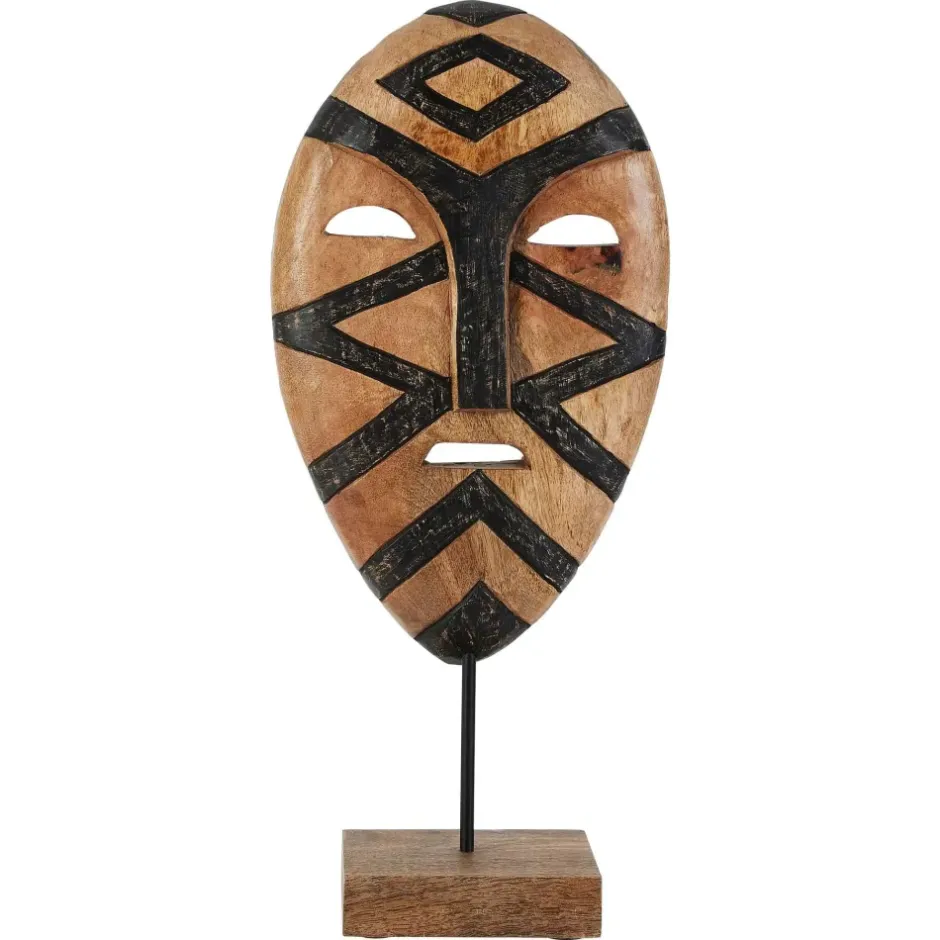 Statues & Sculptures Table Top|Contemporary^Tribal Guardian 53cm Wood Indoor Sculpture