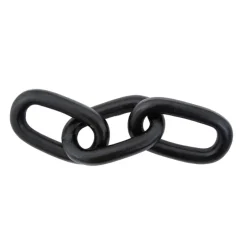 Statues & Sculptures Table Top|Contemporary^Triple Link 5cm Black Metal Indoor Sculpture