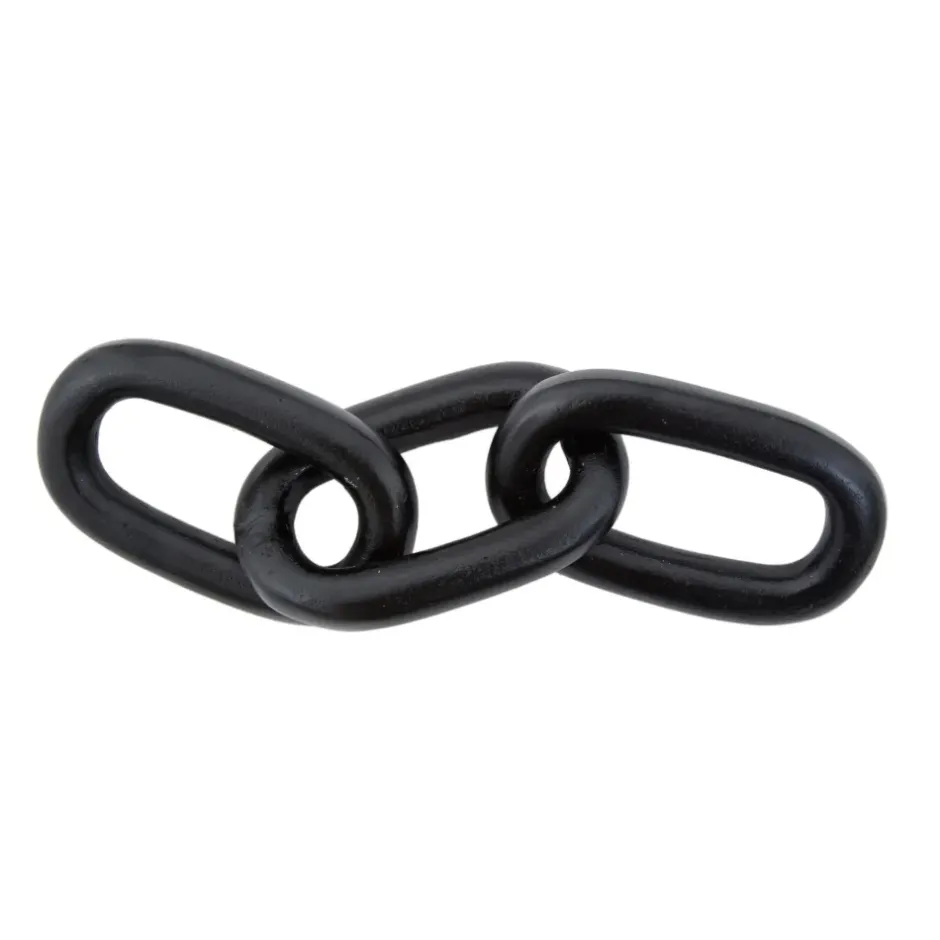 Statues & Sculptures Table Top|Contemporary^Triple Link 5cm Black Metal Indoor Sculpture