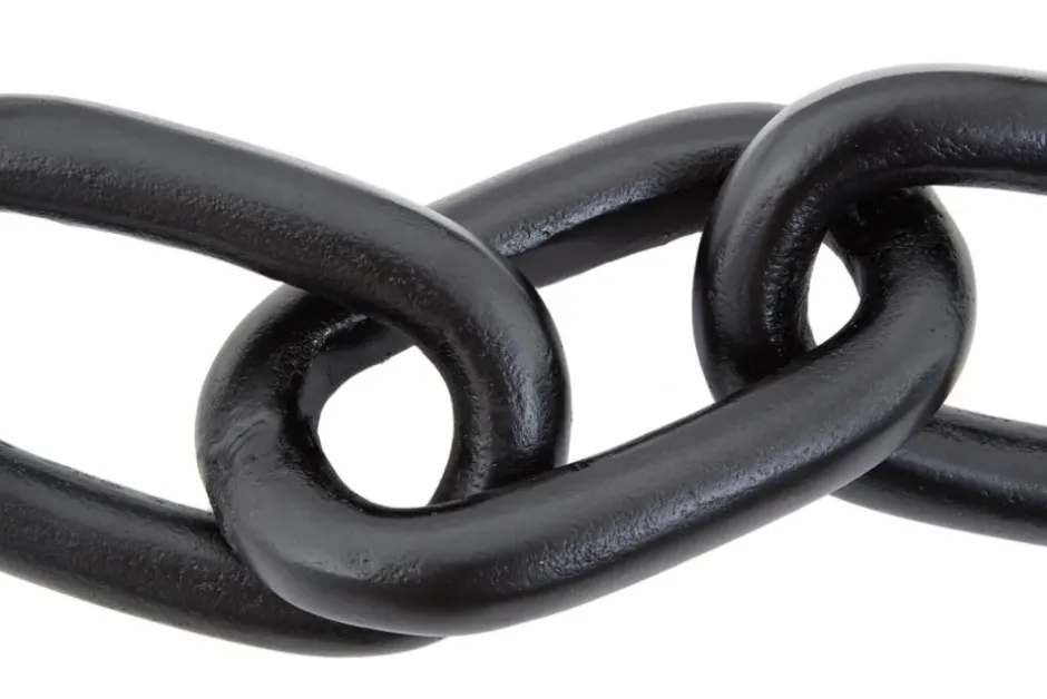 Statues & Sculptures Table Top|Contemporary^Triple Link 5cm Black Metal Indoor Sculpture