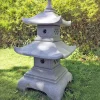 Statues & Sculptures Pagodas^Two Tier Japanese Pagoda Lantern Granite Garden Ornament