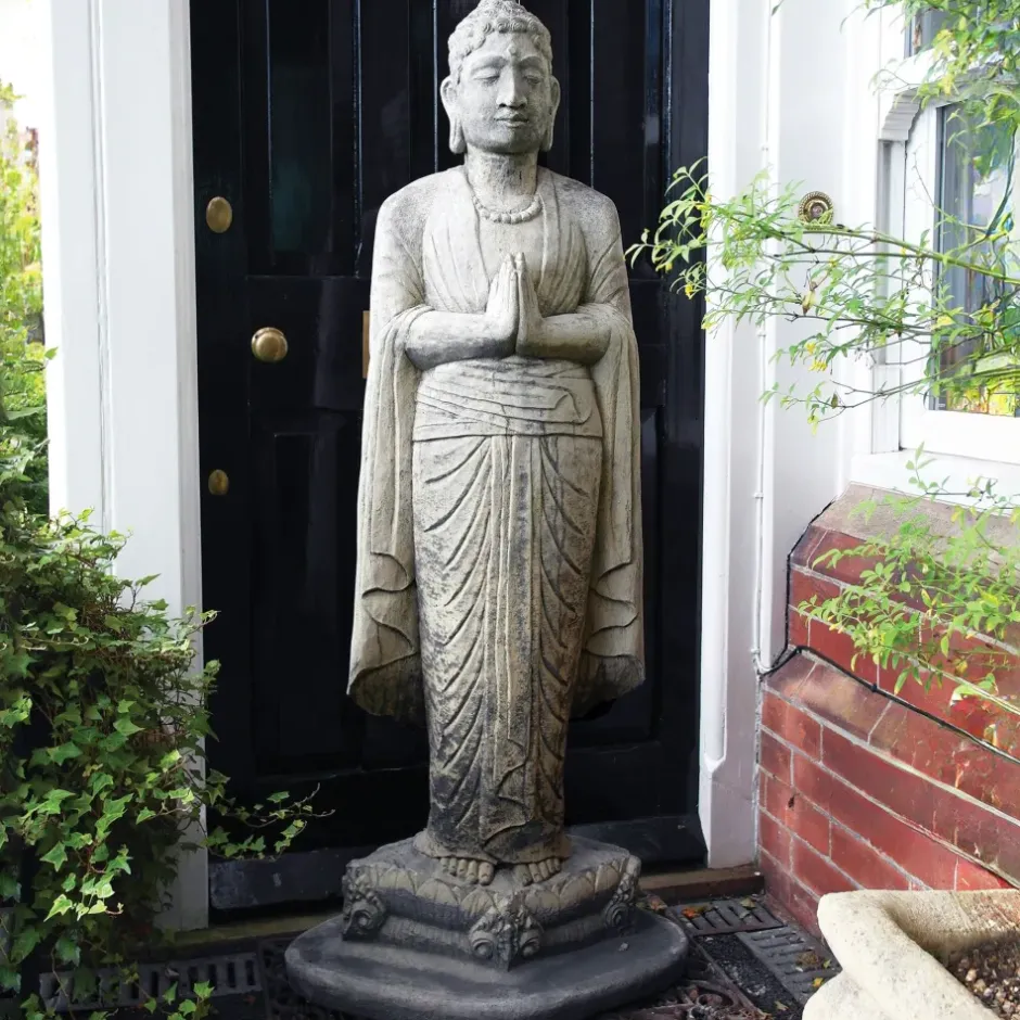 Statues & Sculptures Buddha^Upright Buddha Stone Garden Statue