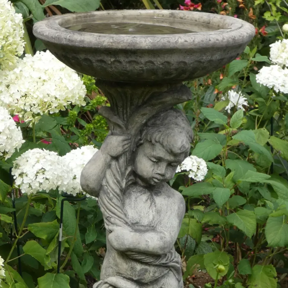 Statues & Sculptures Bird Baths^Urchin Design Stone Garden Bird Bath