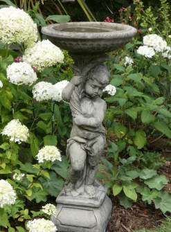 Statues & Sculptures Bird Baths^Urchin Design Stone Garden Bird Bath