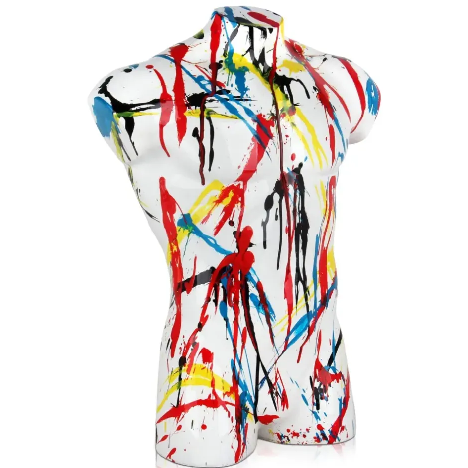 Statues & Sculptures Figurative|Table Top^Valiant Torso 50cm Multicolour Resin Indoor Sculpture