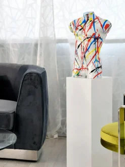 Statues & Sculptures Figurative|Table Top^Valiant Torso 50cm Multicolour Resin Indoor Sculpture