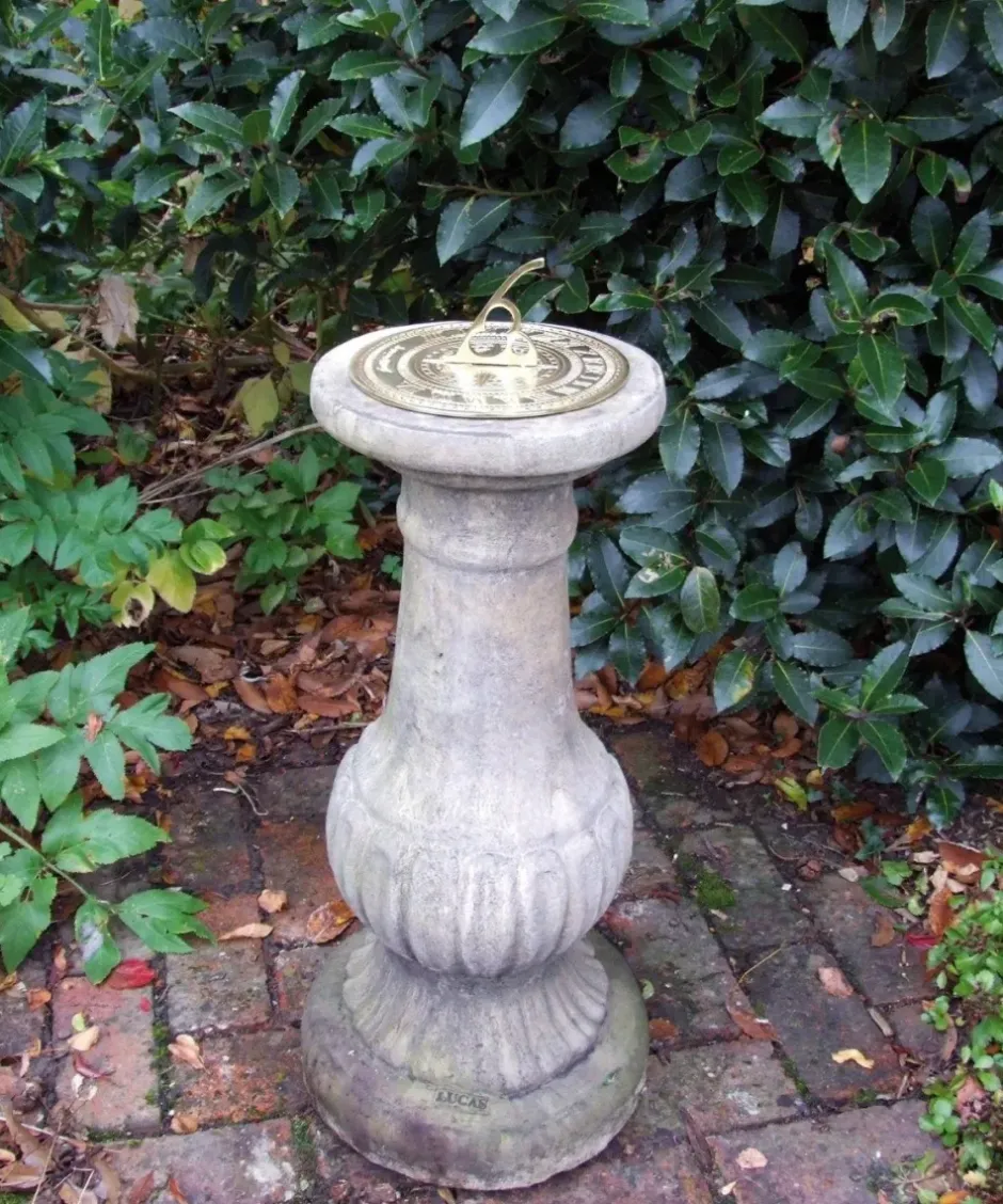 Statues & Sculptures Garden Sundials^Victorian Brass Stone Garden Sundial