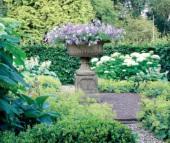 Statues & Sculptures Large|Round^Victorian Grand Stone Garden Planter on Pedestal
