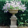 Statues & Sculptures Large|Round^Victorian Medium Stone Garden Planter on Pedestal