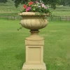 Statues & Sculptures Large|Round^Victorian Tazza Stone Garden Planter on Pedestal
