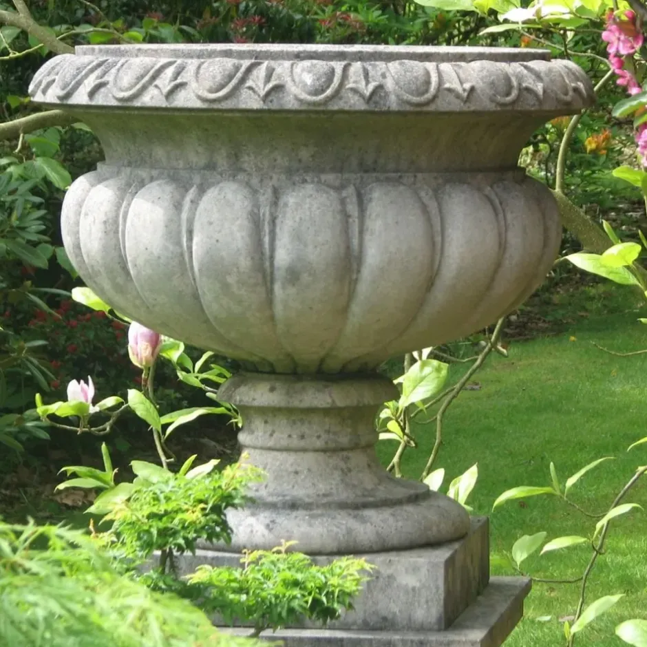 Statues & Sculptures Large|Round^Victorian Tazza Stone Garden Planter