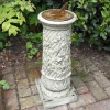 Statues & Sculptures Garden Sundials^Vine Aged Brass Stone Garden Sundial