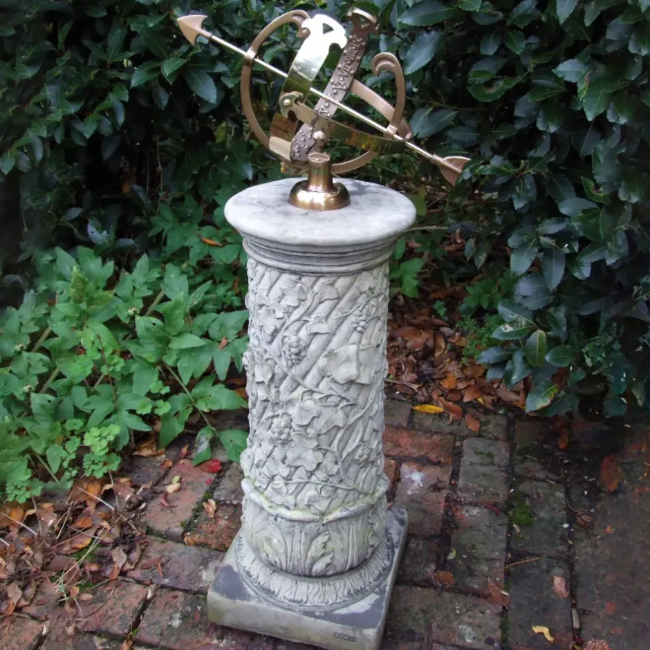 Statues & Sculptures Armillary Sundials^Vine Armillary Stone Garden Sundial
