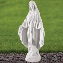 Statues & Sculptures Virgin Mary^Virgin Mary 35cm Marble Resin Garden Statue