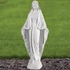 Statues & Sculptures Virgin Mary^Virgin Mary 28cm Marble Resin Garden Statue