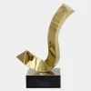 Statues & Sculptures Table Top|Abstract^Vivid Edge 65cm Gold Metal Indoor Sculpture